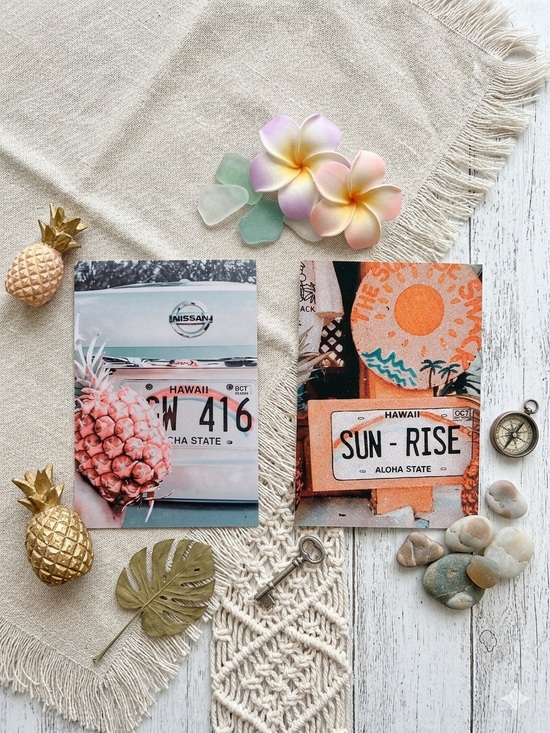 Other - Hawaii License Plate Postcards